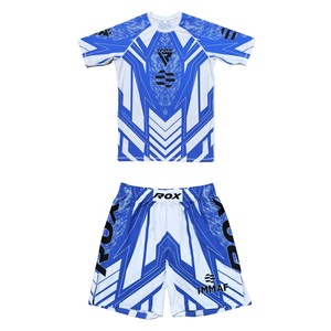 Nouvel ensemble <span class=keywords><strong>rashguard</strong></span> + short personnalisé pour hommes pour la pratique du MMA, Jiu Jitsu et Grappling - Product Image 1