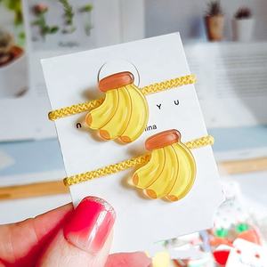 Bracelet élastique en Nylon <span class=keywords><strong>avec</strong></span> <span class=keywords><strong>faux</strong></span> fruits, attaches à <span class=keywords><strong>cheveux</strong></span>, nouvelle mode de haute qualité, design de fruits, couleur vive - Product Image 4