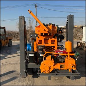 200m 크롤러 유압 로타리 지반 기술 코어 토양 드릴 장비 시추공 물 펌핑 기계 공기 압축기로 작동 - Product Image 3
