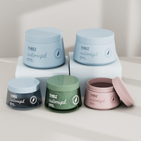 Pots à Crème Vert Mat Écologiques en Plastique PET pour Cheveux et Corps 150ml 250ml 350ml 500ml à Large Ouverture pour Soins de la Peau