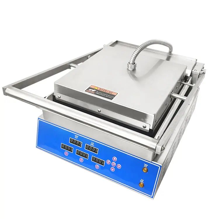 Contactgrill Commerciële Panini Hot Plaat Hele Pit Sandwich Barbecue Steak Persmachine