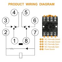 Relais électromagnétique MK2P-I MK3P-I, relais intermédiaire compact avec base, prise à 8 ou 11 broches, borne enfichable pour l'automatisation
