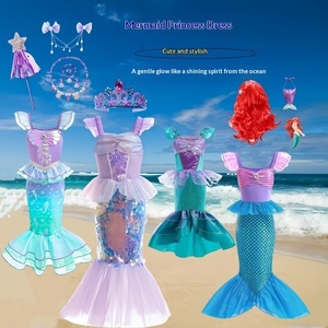 Nuovo Set di Abiti a Sirena Senza Maniche con Paillettes e Rete per Bambini, Ideale per Regali di Compleanno o Spettacoli di Gala 2026 - Product Image 2