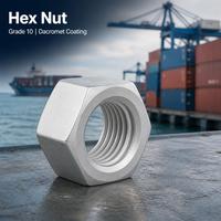 Écrou hexagonal en zinc sans chrome, résistant à la corrosion marine, testé 1500 heures en pulvérisation de sel, fournisseur en gros