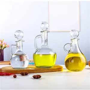 <span class=keywords><strong>Pot</strong></span> d'huile en verre à bec d'oiseau avec bouchon en caoutchouc Bouteille de <span class=keywords><strong>vinaigrette</strong></span> de table vide et couvercle Bouteille d'assaisonnement en verre de cristal pour la nourriture pour animaux de compagnie - Product Image 1