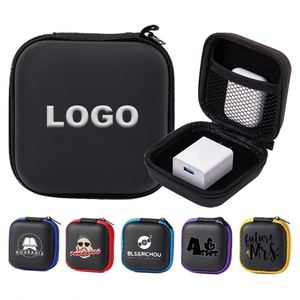 Boîte de rangement pour câbles de données, gadget cool personnalisé, étui pour écouteurs antichoc, étui promotionnel personnalisé en EVA, sac à fermeture éclair avec logo - Product Image 1