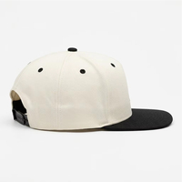 Gorra Snapback de 6 Paneles con Visera Plana, Bordado de Logotipo Personalizado, Costuras de Dos Tonos, para Niños y Niñas