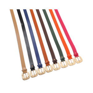 Ceinture en cuir PU à grande boucle, largeur 3 cm, longueur 110 cm, pour femmes, ceintures tendance - Product Image 1