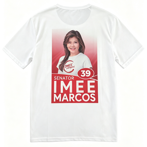 Maglietta Imee Marcos Senator 39 per la Campagna Elettorale nelle Filippine, 100% Poliestere, T-Shirt Promozionale Politica per Eventi e Rali del Senato - Product Image 2