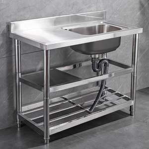 Wastafel dapur berdiri bebas mangkuk besar tunggal komersial tahan lama gaya rumah pertanian depan untuk Bar berkemah luar ruangan dapur - Product Image 5