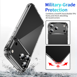 Funda Transparente para <span class=keywords><strong>iPhone</strong></span> 17 Pro Max, Nueva, Antigolpes, con Esquinas Reforzadas, TPU+PC 2 en 1, Funda Simple para Teléfono Móvil para <span class=keywords><strong>iPhone</strong></span> 17 Pro Max - Product Image 5