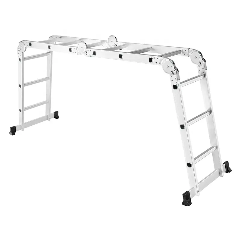 Lightweight and strong Aluminum and plywood construction stick ladder Extension Ladder walking ladder