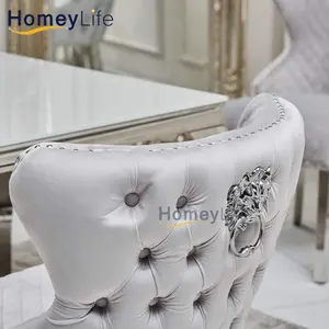 Hot sale real white leather dining chairs fabric dining chair manufacturers