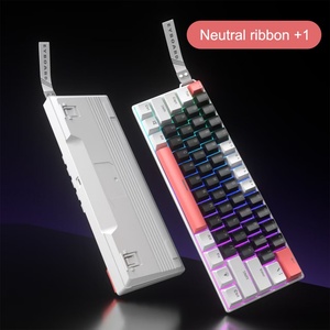 Bàn phím cơ học có dây di động ODM 61 phím, màu đen trắng, phát sáng, có dây nối - Product Image 6