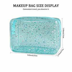 Factory Direct Selling Simple Star Pattern PVC <b>Makeup</b> <b>Bag</b> with Zipper for Cosmetics on Trips - Product Image 4