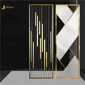 ฉากกั้นห้องแบบฉลุลายโลหะ SUS ตัดด้วยเลเซอร์ รุ่น EX268 สำหรับร้านอาหารและห้องนั่งเล่น - Product Image 3