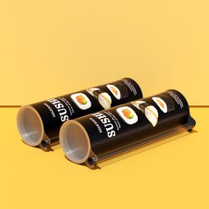 กล่องกระดาษทรงกระบอกแบบพับได้สำหรับใส่ซูชิ พิมพ์ลายได้ตามต้องการ เป็นมิตรต่อสิ่งแวดล้อม ใช้ได้กับอาหาร ปลอดภัยสำหรับบรรจุภัณฑ์ซูชิ - Product Image 2