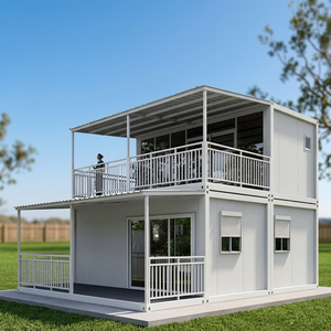 บ้านสำเร็จรูป TOPPRE หรูหรา 3 ห้องนอน โครงสร้างเหล็กชุบสังกะสี บ้านคอนเทนเนอร์ขนาด 20 ฟุต บ้านคอนเทนเนอร์แบบถอดประกอบได้ - Product Image 1