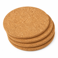 Sous-verres en liège naturel écologiques, absorbants, résistants à la chaleur, antidérapants pour la maison, la cuisine, la table à café