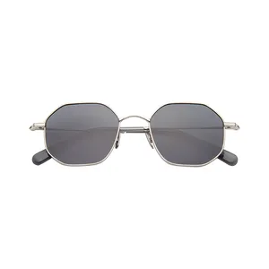 نظارات شمس رجالي معدنية عتيقة من علامة تجارية شهيرة نظارات شمسية uv400 oculos de sol