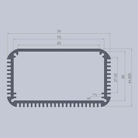 Boîtier d'amplificateur de puissance en aluminium extrudé anodisé, dissipateur thermique, boîtier d'amplificateur de puissance électronique en aluminium extrudé anodisé