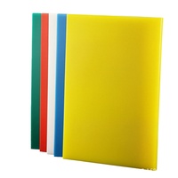 Planche à découper carrée en plastique pour usage commercial, qualité alimentaire, antibactérienne, anti-moisissure, double face, antidérapante, colorée
