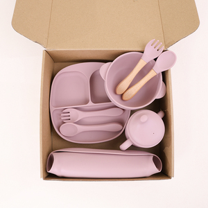Bpa मुक्त खाद्य ग्रेड सिलिकॉन Tableware बच्चा बच्चे सिलिकॉन चूषण थाली आधुनिक बच्चों कटोरा सिलिकॉन बच्चे को खिलाने सेट - Product Image 1