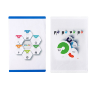 Carpeta de Presentación con Soporte para Póster Extraíble, Portadocumentos de PVC Reutilizable, Multicolor, para Pared de Vidrio, A3, A4, A5, Oficina, Almacén