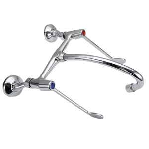 <span class=keywords><strong>Robinet</strong></span> de lavabo à <span class=keywords><strong>coude</strong></span> pour hôpital, à montage sur pont, 8 pouces, avec deux poignées, finition chromée, installation à 2 trous, construction en laiton - Product Image 5