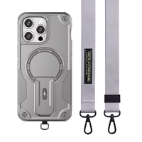 360 °   Coque de protection avec cordon bandoulière et anneau magnétique support pour iPhone 17 (série)