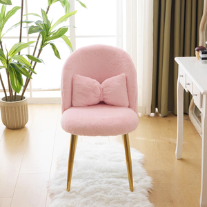 Silla de Peluquería de Felpa Rosa JIAMEIJIA con Patas Doradas - Venta al por Mayor OEM ODM - Product Image 2