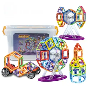 Haute qualité DIY 3D grande roue magnétique blocs de connexion jouets 142PCS mini magnétique tuiles building blocks set