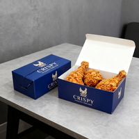 Cajas de Comida Rápida Desechables Personalizadas, Aptas para Alimentos, para Pollo Frito, Papas Fritas, Hamburguesas, Caja de Papel para Llevar Comida