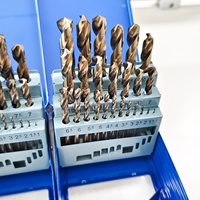 Jeu de forets hélicoïdaux à queue droite M35 HSSCO de haute qualité pour le perçage du métal et de l'acier inoxydable, outils CNC