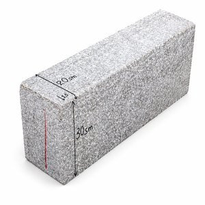 Bordure de route en pierre naturelle Tiancheng, bloc de granit 200x300x1000 gris rose, finition polie et sciée, pour extérieur - Product Image 1