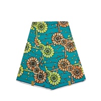 Nuevo Material de Vestido Nigeriano para Hacer uno Mismo, Tela Africana de Algodón y Poliéster con Estampado Java Encerado, 6 Yardas