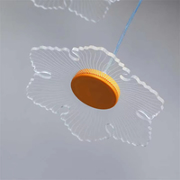 Lustre suspendu à 10 têtes en acrylique en forme de feuille de lotus avec lumières LED, AC 220V, décoration pour mariage, fête, événement