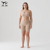 JIEJIN-Ensemble haut push up et short taille haute de gymnastique de couleur unie pour femmes, ensemble de yoga 3xl 4xl, été