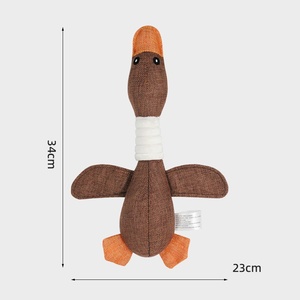 Pet Luxury and Durable Plush Material, Solid Pattern Wild Goose Shaped Bite Resistant Training <strong>Push</strong>-and-Pull Interactive <strong>Toy</strong> - Product Image 4