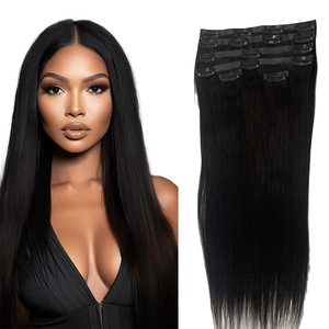 Clip sans couture dans l'<span class=keywords><strong>extension</strong></span> de <span class=keywords><strong>cheveux</strong></span> trame droite péruvienne vierge noire naturelle véritables extensions de <span class=keywords><strong>cheveux</strong></span> humains Invisible PU Clip Ins - Product Image 1