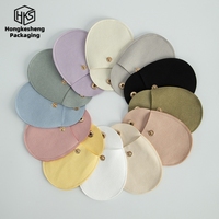 Sac à bijoux ovale en microfibre avec logo personnalisé, sac à bijoux multicolores avec bouton, sac de rangement pour collier, boucles d'oreilles, bagues, bracelets