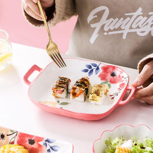 Vintage Floral Salad Bowls Set of 4, <strong>Pink</strong> Porcelain <strong>Ramen</strong> Bowls Plate , Kitchen Serving Bowls Plate, Cereal Bowls for Spring - Product Image 4