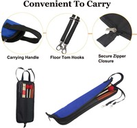 Échantillon gratuit, sac de transport pour baguettes de batterie en cuir personnalisé avec logo, sac de transport pour baguettes de batterie personnalisé pour musiciens