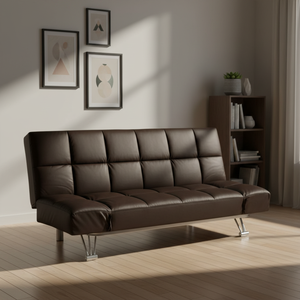 Ghế sofa giường gấp hiện đại khung kim loại, bọc da tổng hợp, đệm mút nhớt, 2 chỗ ngồi - Product Image 2
