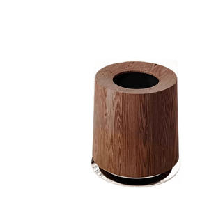 Poubelle cylindrique à grain de bois, grande capacité, pour salon, chambre, bureau, cuisine, salle de bain - Product Image 2