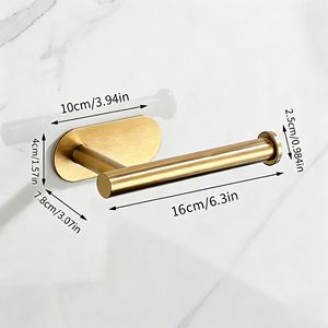 Stainless Steel Wall-Mounted Toilet <b>Paper</b> Roll Holder Waterproof Eco-Friendly for Hotel Use Contemporary Design - Product Image 5