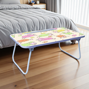Custom Folding Bed Table 50x30x26 Cm For Kids Contemporary Design Foldable Panel Material Square Shape - Product Image 2