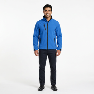 Veste Softshell Homme de Marque en Toile Enduite, Rembourrée Coton, Imperméable, Coupe-Vent, Extensible, Style Bomber Automne avec Capuche en Satin Sherpa - Product Image 1