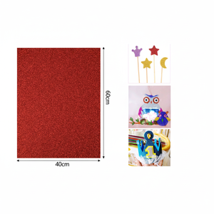 Foglio di schiuma glitterata di 2mm di spessore 40x60cm per progetti artigianali e fai da te senza fornitura di adesivo - Product Image 2