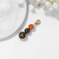 Pendentif Signe Astrologique 12 Zodiaques pour Femme en Pierre Naturelle Acier Inoxydable Bijou Accessoire Cadeau d'Anniversaire Personnalisé